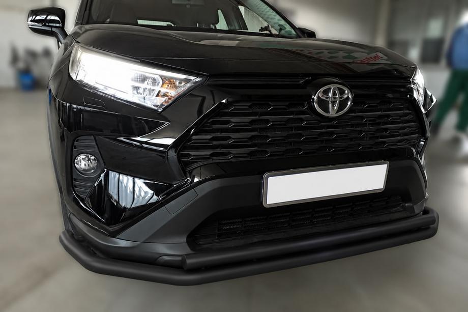 Toyota Rav 4 2019-2025 рр. Передній захист F3-10 Black (нерж) Фото 1