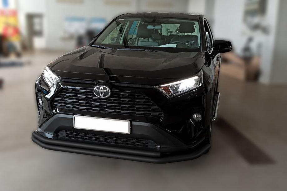 Toyota Rav 4 2019-2025 рр. Передній захист F3-10 Black (нерж) Фото 3