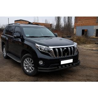 Передній захист F3-31 Black (нерж) Toyota Land Cruiser Prado 150 2009-2023 рр. фото 3