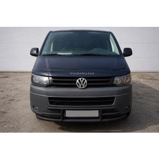 Передній захист F3-42 Black (нерж) Volkswagen T5 2010-2015 рр. фото 1