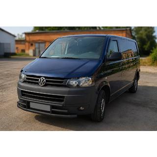 Передній захист F3-42 Black (нерж) Volkswagen T5 2010-2015 рр. фото 2