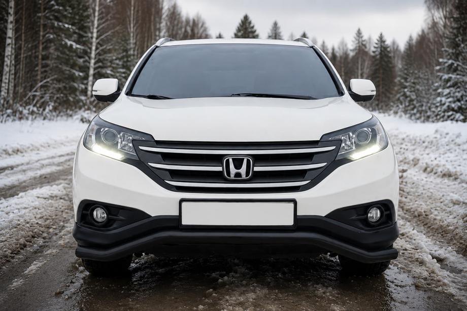 Honda CRV 2012-2016 рр. Передній захист ST007 Black (нерж.) Фото 1