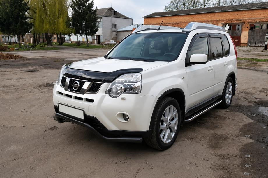 Nissan X-trail T31 2007-2014 рр. Передній захист ST007 Black (нерж) Фото 3