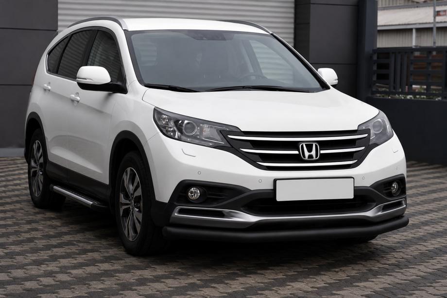 Honda CRV 2012-2016 рр. Передній захист ST008 Black (нерж.) Фото 1