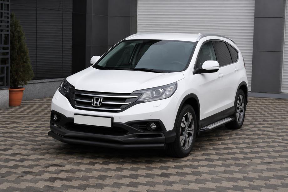 Honda CRV 2012-2016 рр. Передній захист ST008 Black (нерж.) Фото 3
