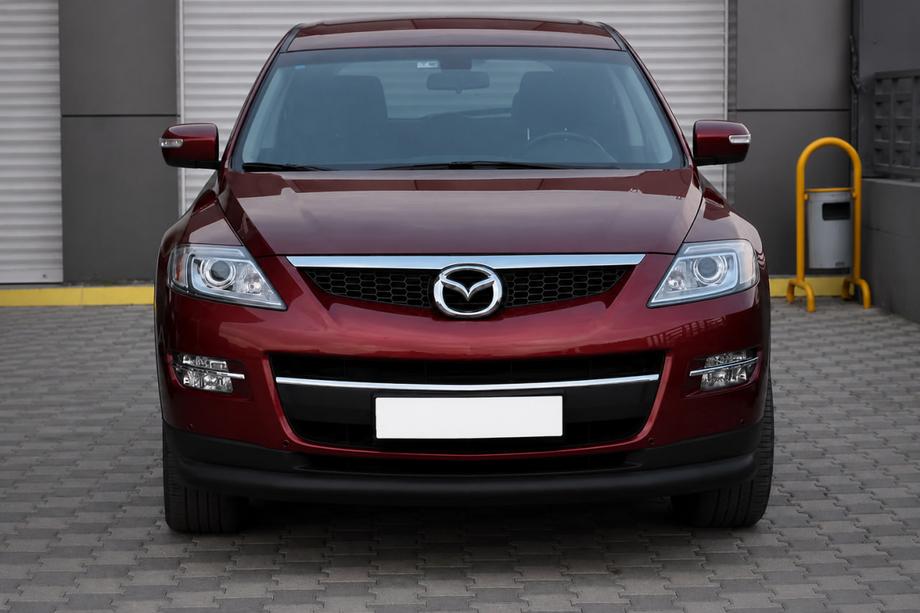 Mazda CX-7 2006-2012 рр. Передній захист ST008 Black (нерж.) Фото 2