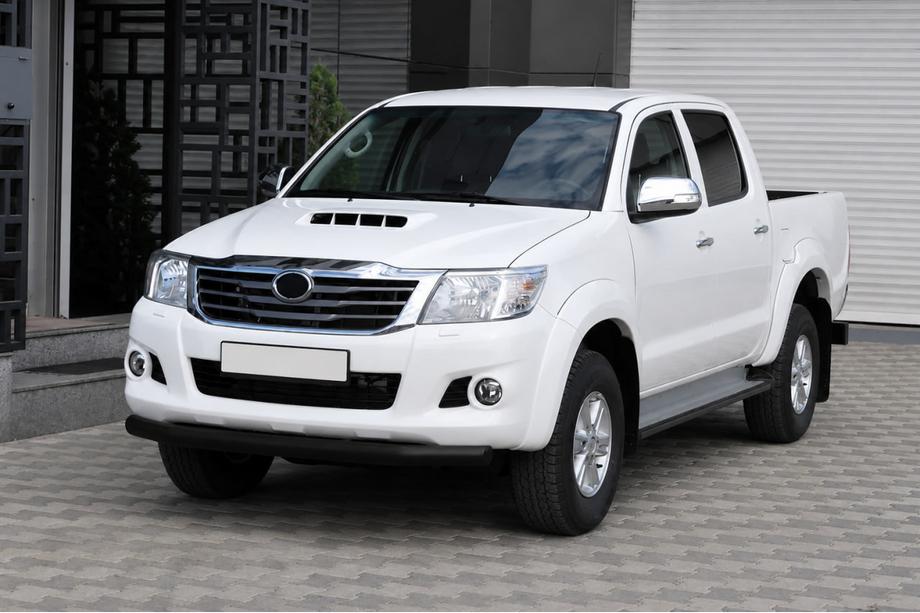 Toyota Hilux 2006-2015 рр. Передній захист ST008 Black (нерж.) Фото 3