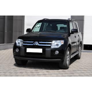 Передній захист ST008 Black (нерж.) Mitsubishi Pajero Wagon III 1999-2006 рр. фото 1