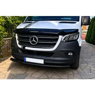 Передній захист ST008 Black (нерж.) фото 1