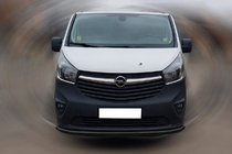 Renault Trafic 2015- рр. Передній захист ST008 Black (нерж) фото 1