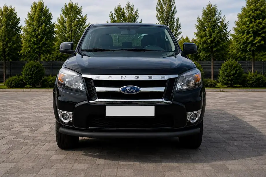 Ford Ranger 2007-2011 рр. Передній захист ST008 Black (нерж) Фото 2