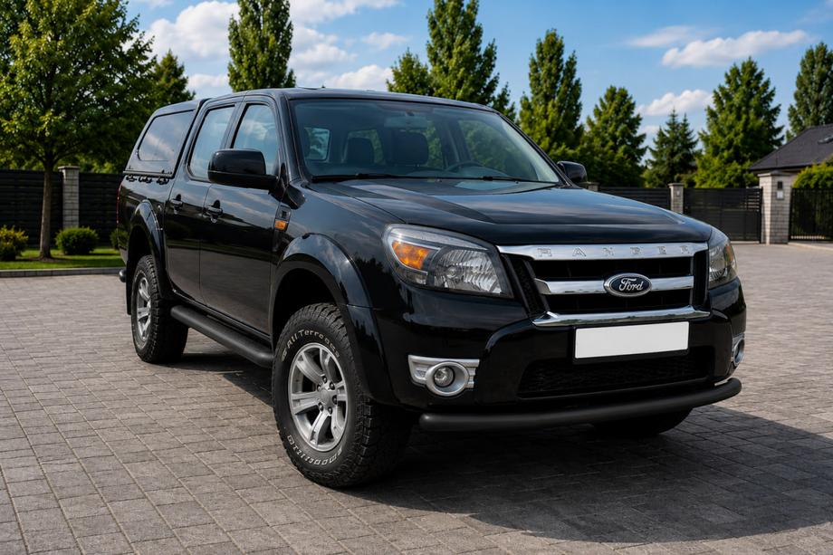 Ford Ranger 2007-2011 рр. Передній захист ST008 Black (нерж) Фото 3