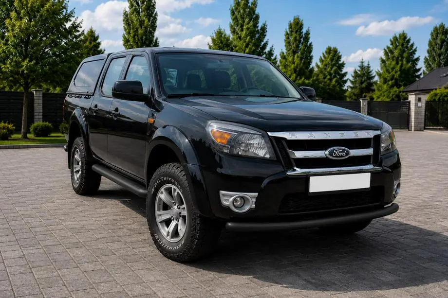 Ford Ranger 2007-2011 рр. Передній захист ST008 Black (нерж) Фото 3