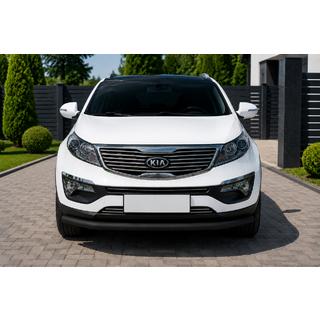 Передній захист ST008 Black (нерж) Kia Sportage 2010-2015 рр.