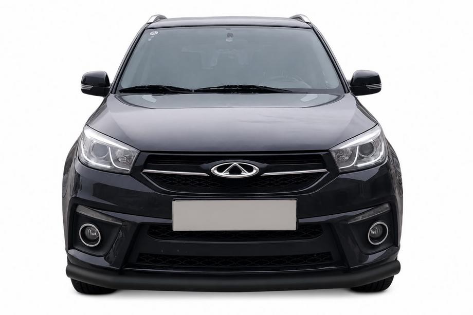 Chery Tiggo 3 2005- рр. Передній захист ST008 Black (нерж) Фото 1