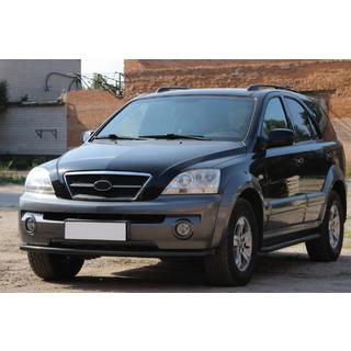 Передній захист ST008 Black (нерж) Kia Sorento I BL 2002-2009 рр. фото 1