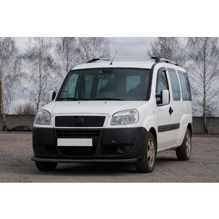 Передній захист ST008 Black (нерж) Fiat Doblo I 2001-2005 рр. фото 1