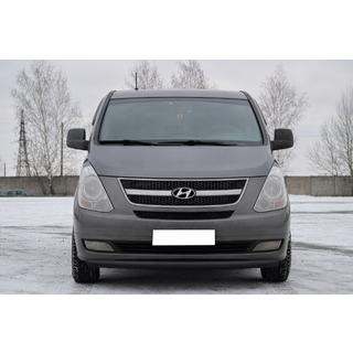 Передній захист ST008 Black (нерж) Hyundai H300, H1, Starex 2008-2020 рр. фото 1