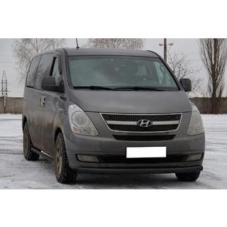 Передній захист ST008 Black (нерж) Hyundai H300, H1, Starex 2008-2020 рр. фото 2