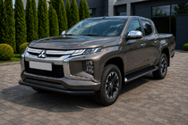 Fiat Fullback 2016- рр. Передній захист ST008 Black (нерж) фото 2