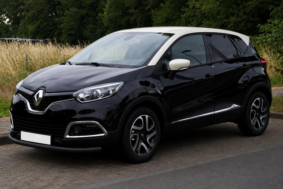 Renault Captur 2013-2019 рр. Передній захист ST008 Black (нерж) Фото 1