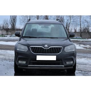 Передній захист ST008 Black (нерж) Skoda Yeti 2009-2017 рр. фото 1