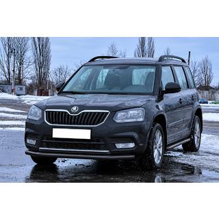 Передній захист ST008 Black (нерж) Skoda Yeti 2009-2017 рр. фото 2