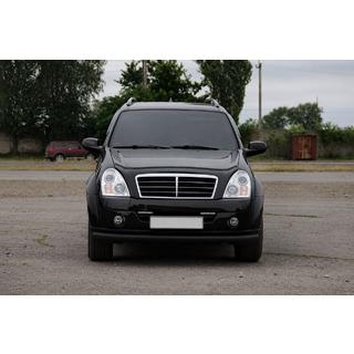 Передній захист ST008 Black (нерж) SsangYong Rexton I 2001-2017 рр. фото 2