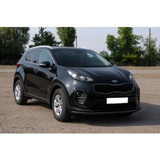 Передній захист ST008 Black (нерж) Kia Sportage 2015-2021 рр. фото 2