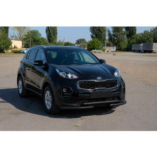 Передній захист ST009 Black (нерж) Kia Sportage 2015-2021 рр. фото 2