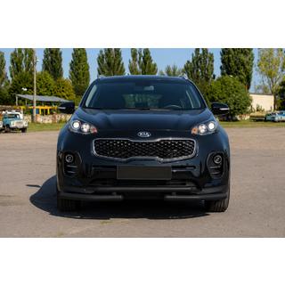 Передній захист ST009 Black (нерж) Kia Sportage 2015-2021 рр. фото 3