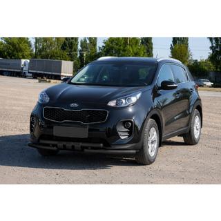 Передній захист ST009-15 Black (нерж) Kia Sportage 2015-2021 рр. фото 3