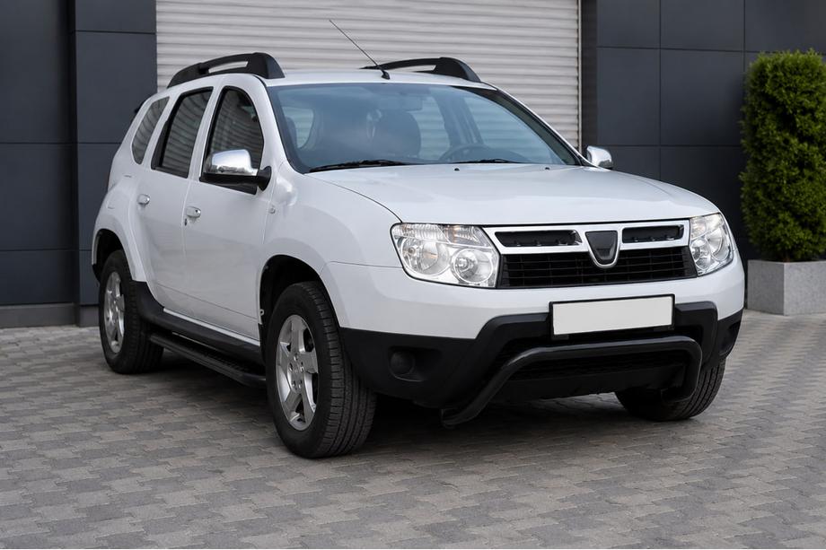 Dacia Duster 2008-2018 рр. Передній захист ST011 Black (нерж.) Фото 3