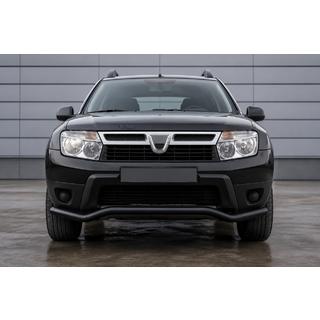 Передній захист ST012 Black (нерж.) Dacia Duster 2008-2018 рр.