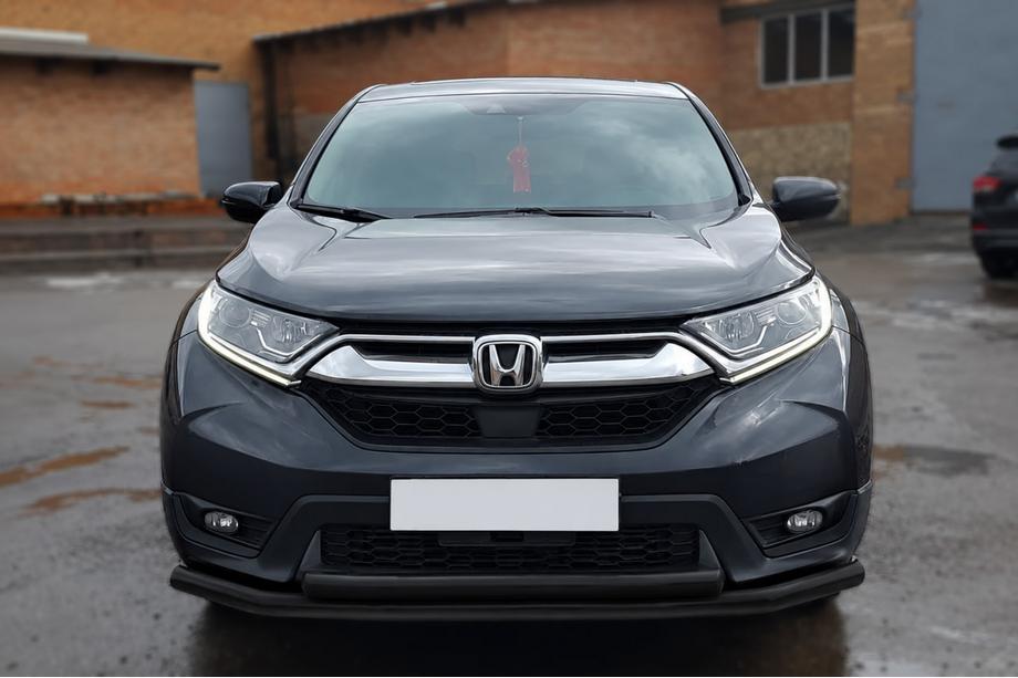 Honda CRV 2017-2022 рр. Передній захист ST014 Black (2016-2019, нерж.) Фото 1