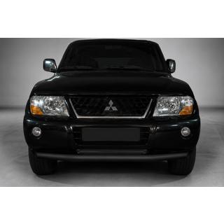 Передній захист ST014 Black (нерж.) Mitsubishi Pajero Wagon III 1999-2006 рр.