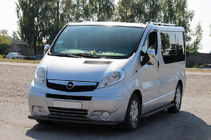Renault Trafic 2001-2015 рр. Передній захист ST014 Black (нерж.) фото 1