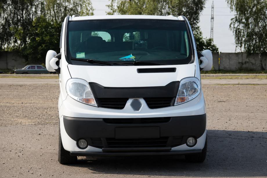 Opel Vivaro 2001-2015 рр. Передній захист ST014 Black (нерж.) Фото 4