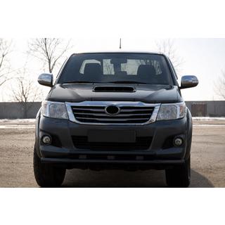 Передній захист ST014 Black (нерж.) Toyota Hilux 2006-2015 рр. фото 1