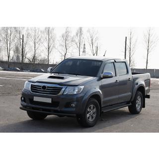 Передній захист ST014 Black (нерж.) Toyota Hilux 2006-2015 рр. фото 2