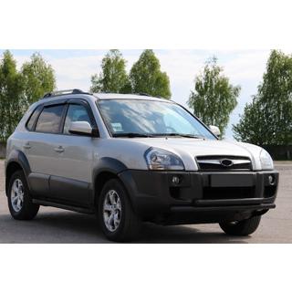 Передній захист ST014 Black (нерж.) Hyundai Tucson JM 2004- рр. фото 2