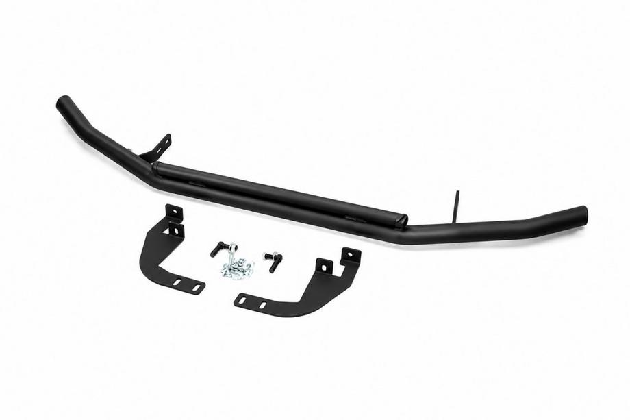 Mitsubishi Pajero Sport 2008-2015 рр. Передній захист ST014 Black (нерж.) Фото 1