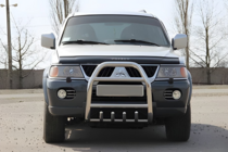 Mitsubishi Pajero Sport 1996-2007 рр. Кенгурятник QT007 (нерж) фото 1