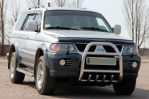 Mitsubishi Pajero Sport 1996-2007 рр. Кенгурятник QT007 (нерж) фото 2