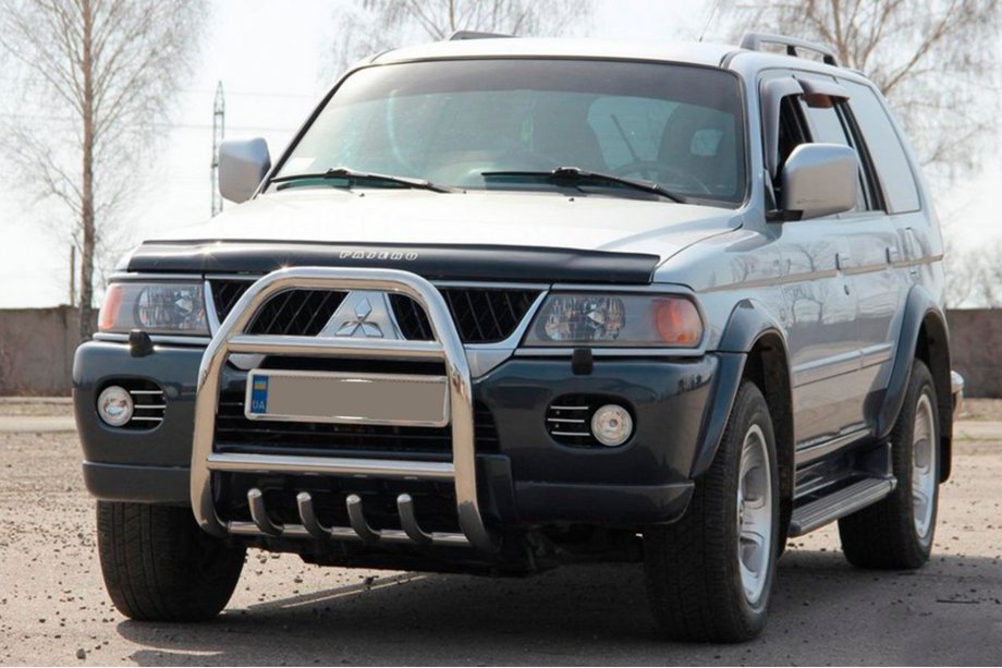 Mitsubishi Pajero Sport 1996-2007 рр. Кенгурятник QT007 (нерж) Фото 3