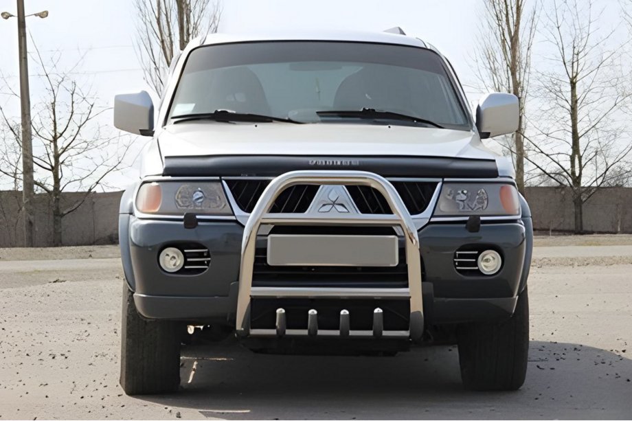Mitsubishi Pajero Sport 1996-2007 рр. Кенгурятник QT007 (нерж) Фото 1