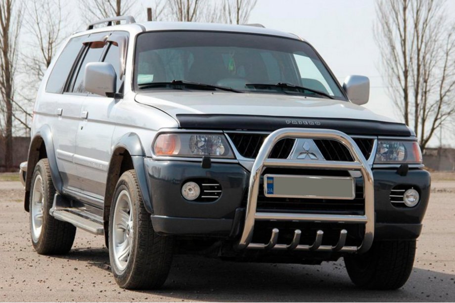 Mitsubishi Pajero Sport 1996-2007 рр. Кенгурятник QT007 (нерж) Фото 2