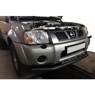 Передній захист ST014 Black (нерж) Nissan NP300 1999-2015 рр.