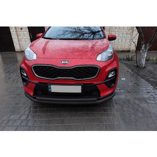 Передній захист ST014 Black (нерж) Kia Sportage 2015-2021 рр. фото 2