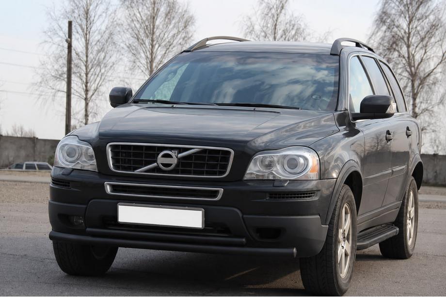 Volvo XC90 2002-2014 рр. Передній захист ST014 Black (нерж) Фото 2